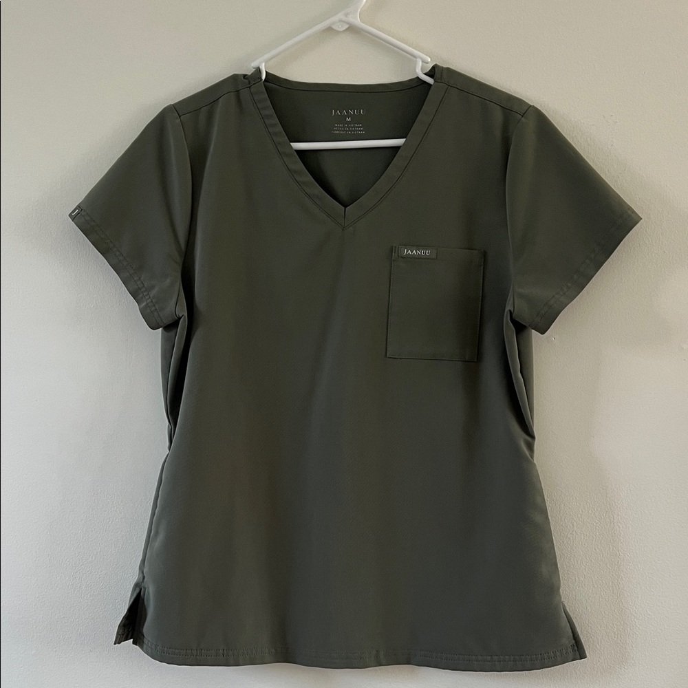 Jaanuu Women's Scrub Top in Olive